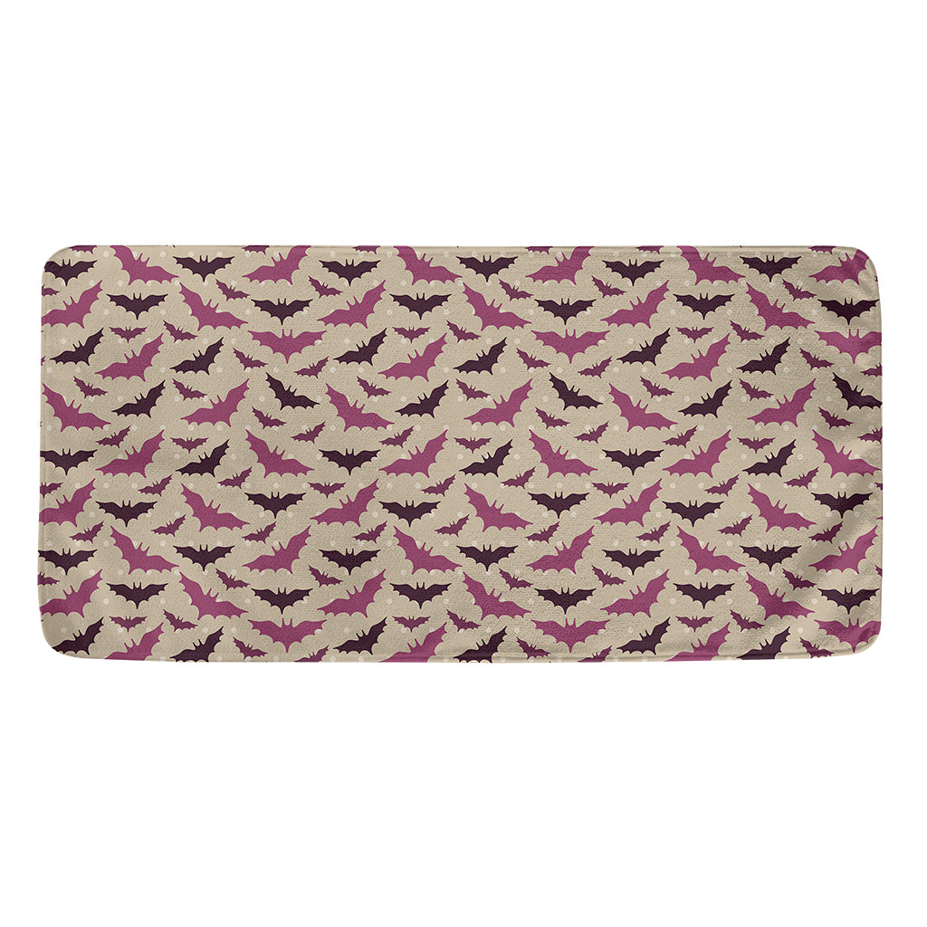 Purple Halloween Bat Pattern Print Towel