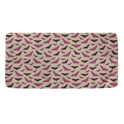 Purple Halloween Bat Pattern Print Towel