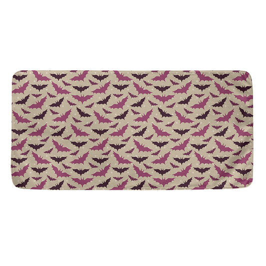 Purple Halloween Bat Pattern Print Towel