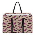 Purple Halloween Bat Pattern Print Utility Tote Bag