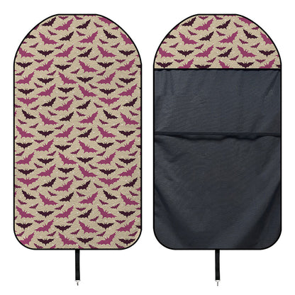 Purple Halloween Bat Pattern Print Waterproof Car Seat Cover