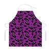 Purple Halloween Coffin Pattern Print Adjustable Apron