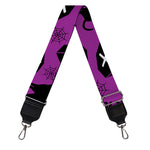 Purple Halloween Coffin Pattern Print Bag Strap