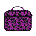 Purple Halloween Coffin Pattern Print Briefcase Bible Bag