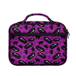 Purple Halloween Coffin Pattern Print Briefcase Bible Bag