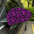 Purple Halloween Coffin Pattern Print Car Side Mirror Covers