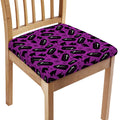 Purple Halloween Coffin Pattern Print Chair Cushion Cover