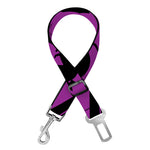 Purple Halloween Coffin Pattern Print Dog Seat Belt