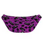 Purple Halloween Coffin Pattern Print Fanny Pack