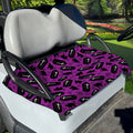 Purple Halloween Coffin Pattern Print Golf Cart Seat Cover