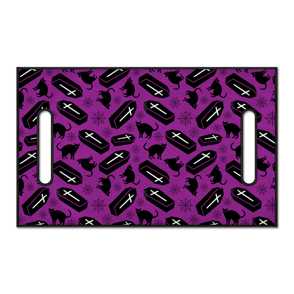 Purple Halloween Coffin Pattern Print Golf Cart Seat Cover