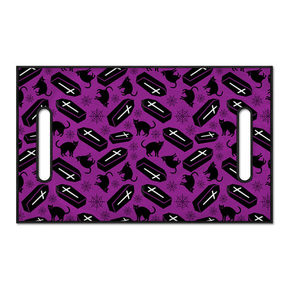 Purple Halloween Coffin Pattern Print Golf Cart Seat Cover
