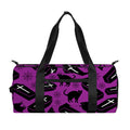 Purple Halloween Coffin Pattern Print Gym Bag