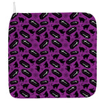 Purple Halloween Coffin Pattern Print Hand Towel