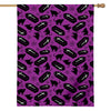 Purple Halloween Coffin Pattern Print House Flag