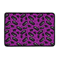 Purple Halloween Coffin Pattern Print Kitchen Mat
