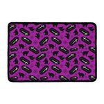 Purple Halloween Coffin Pattern Print Kitchen Mat
