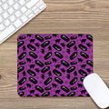 Purple Halloween Coffin Pattern Print Mouse Pad