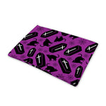 Purple Halloween Coffin Pattern Print Pet Cooling Mat Cover