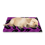 Purple Halloween Coffin Pattern Print Pet Cooling Mat Cover