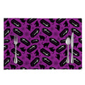 Purple Halloween Coffin Pattern Print Placemat