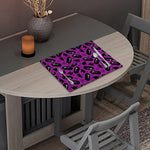 Purple Halloween Coffin Pattern Print Placemat