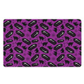 Purple Halloween Coffin Pattern Print Polyester Doormat