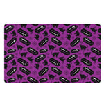 Purple Halloween Coffin Pattern Print Polyester Doormat