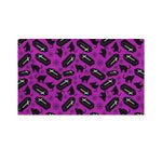 Purple Halloween Coffin Pattern Print Polyester Flag