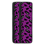 Purple Halloween Coffin Pattern Print Refrigerator Handle Covers