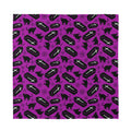 Purple Halloween Coffin Pattern Print Silk Bandana