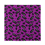 Purple Halloween Coffin Pattern Print Silk Bandana