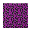 Purple Halloween Coffin Pattern Print Silk Bandana