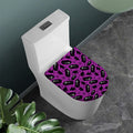 Purple Halloween Coffin Pattern Print Toilet Lid Cover