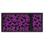 Purple Halloween Coffin Pattern Print Trifold Wallet