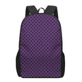 Purple Halloween Pattern Print 17 Inch Backpack