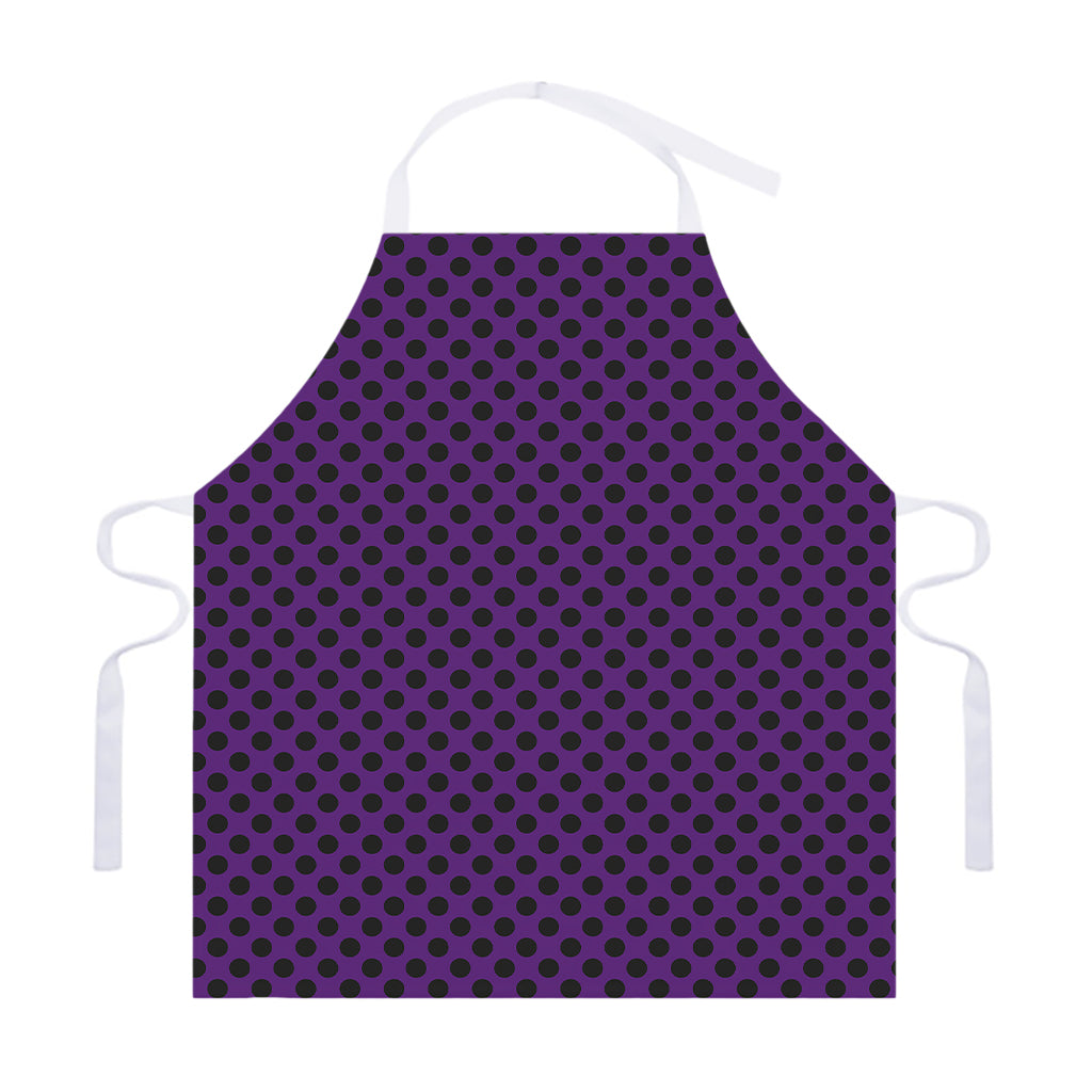 Purple Halloween Pattern Print Adjustable Apron