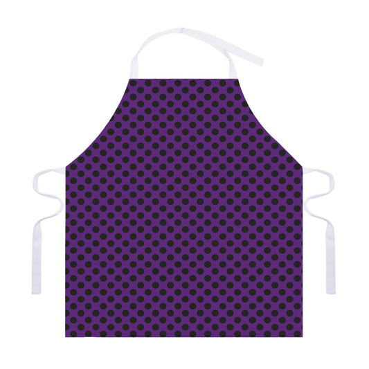 Purple Halloween Pattern Print Adjustable Apron