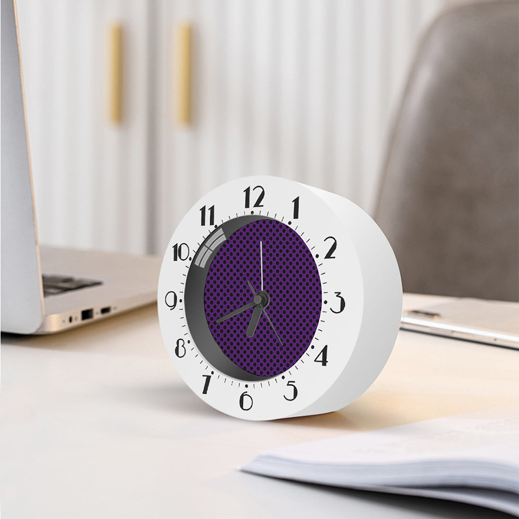 Purple Halloween Pattern Print Alarm Clock
