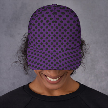 Purple Halloween Pattern Print Baseball Cap