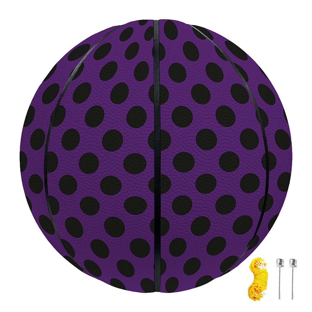 Purple Halloween Pattern Print Basketball