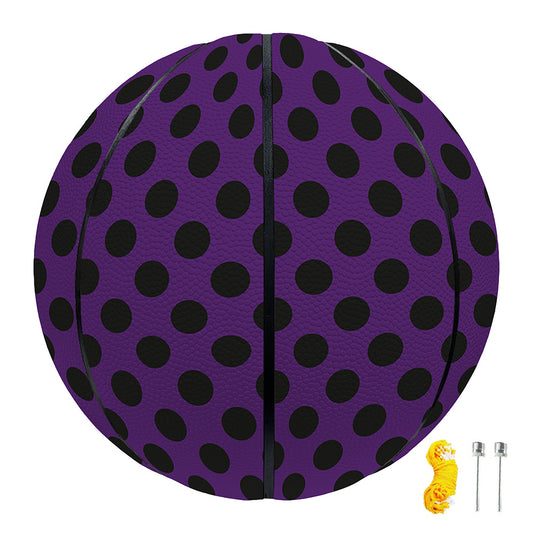 Purple Halloween Pattern Print Basketball