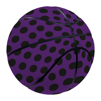 Purple Halloween Pattern Print Basketball