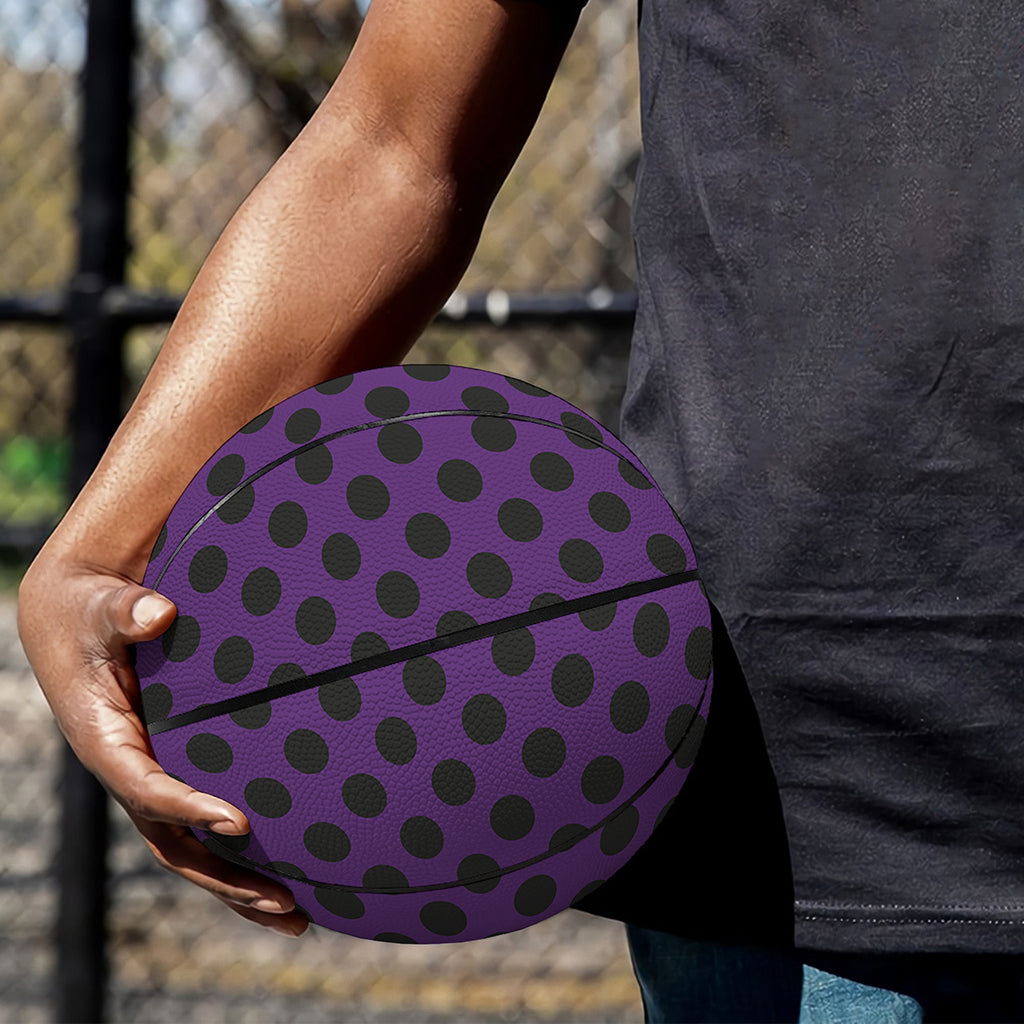 Purple Halloween Pattern Print Basketball