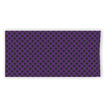 Purple Halloween Pattern Print Beach Towel