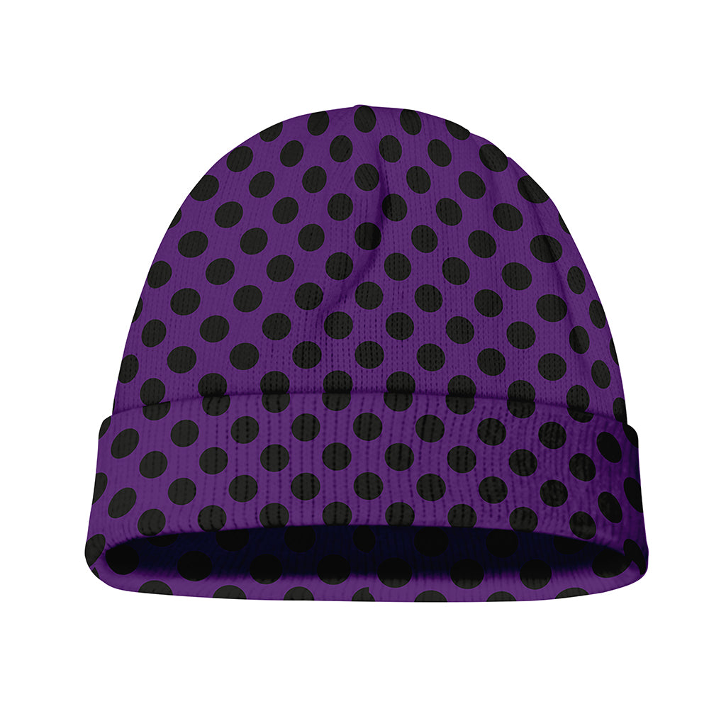Purple Halloween Pattern Print Beanie