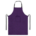 Purple Halloween Pattern Print Bib Apron With Pocket