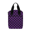Purple Halloween Pattern Print Bible Tote Bag