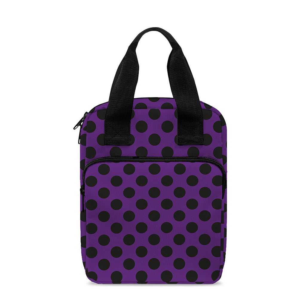 Purple Halloween Pattern Print Bible Tote Bag