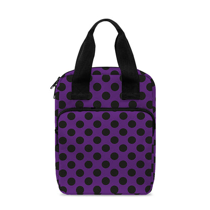 Purple Halloween Pattern Print Bible Tote Bag